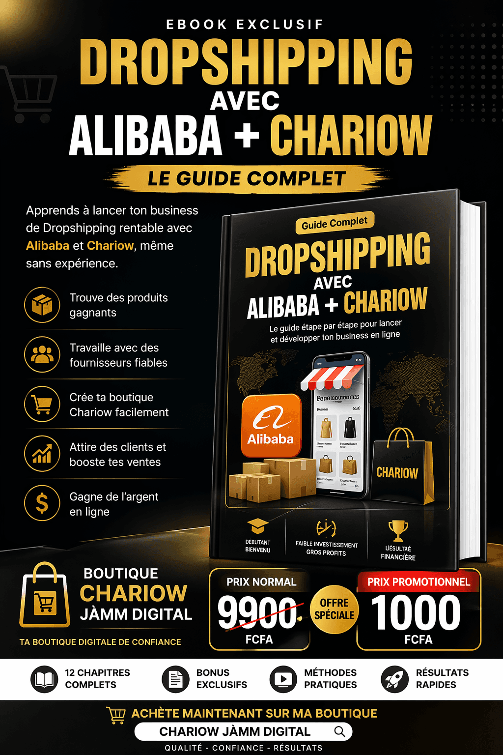 Guide “Dropshipping avec Alibaba + Chariow”