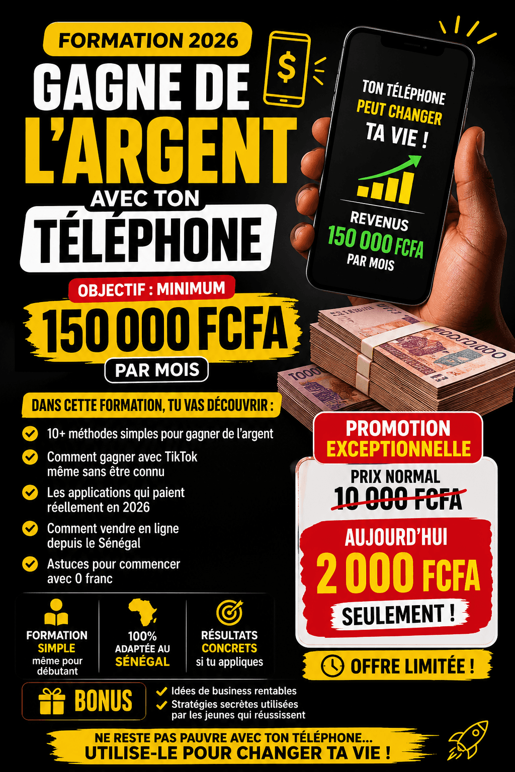 Gagner de l’argent avec votre téléphone portable 