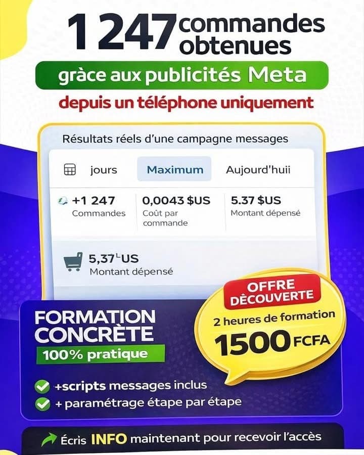 Formation publicité Meta avec téléphone 