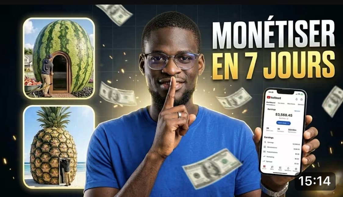 Monétiser sa chaîne you tube en 7 jours 